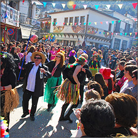 Carnival in Panagia on Thassos Island, Greece