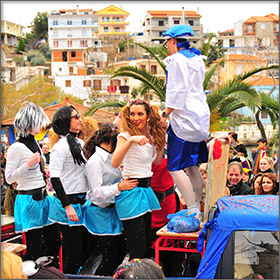 Carnival in Skala Maries on Thassos Island, Greece