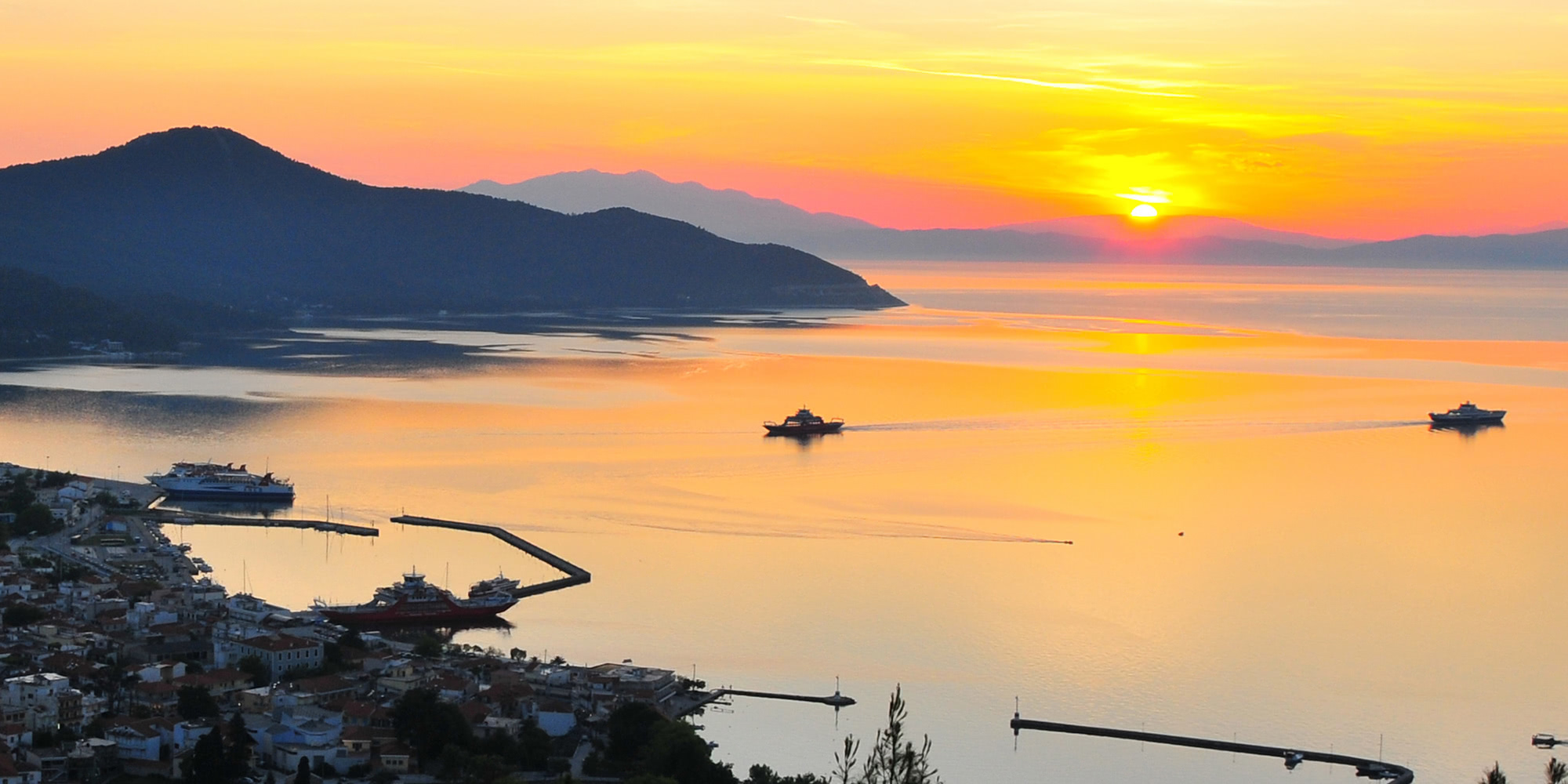 Thassos' connection to the mainland